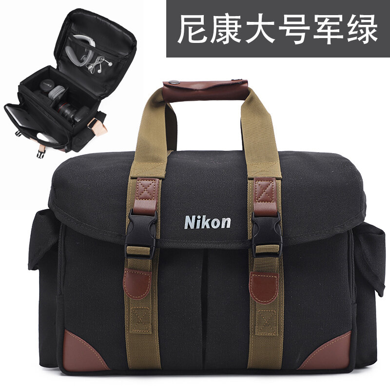 Túi đựng máy ảnh dùng cho canon nikon túi đựng máy ảnh nam nữ đeo một vai phản xạ ống kính đơn ống kính đơn 70d80d200d800d6d5d