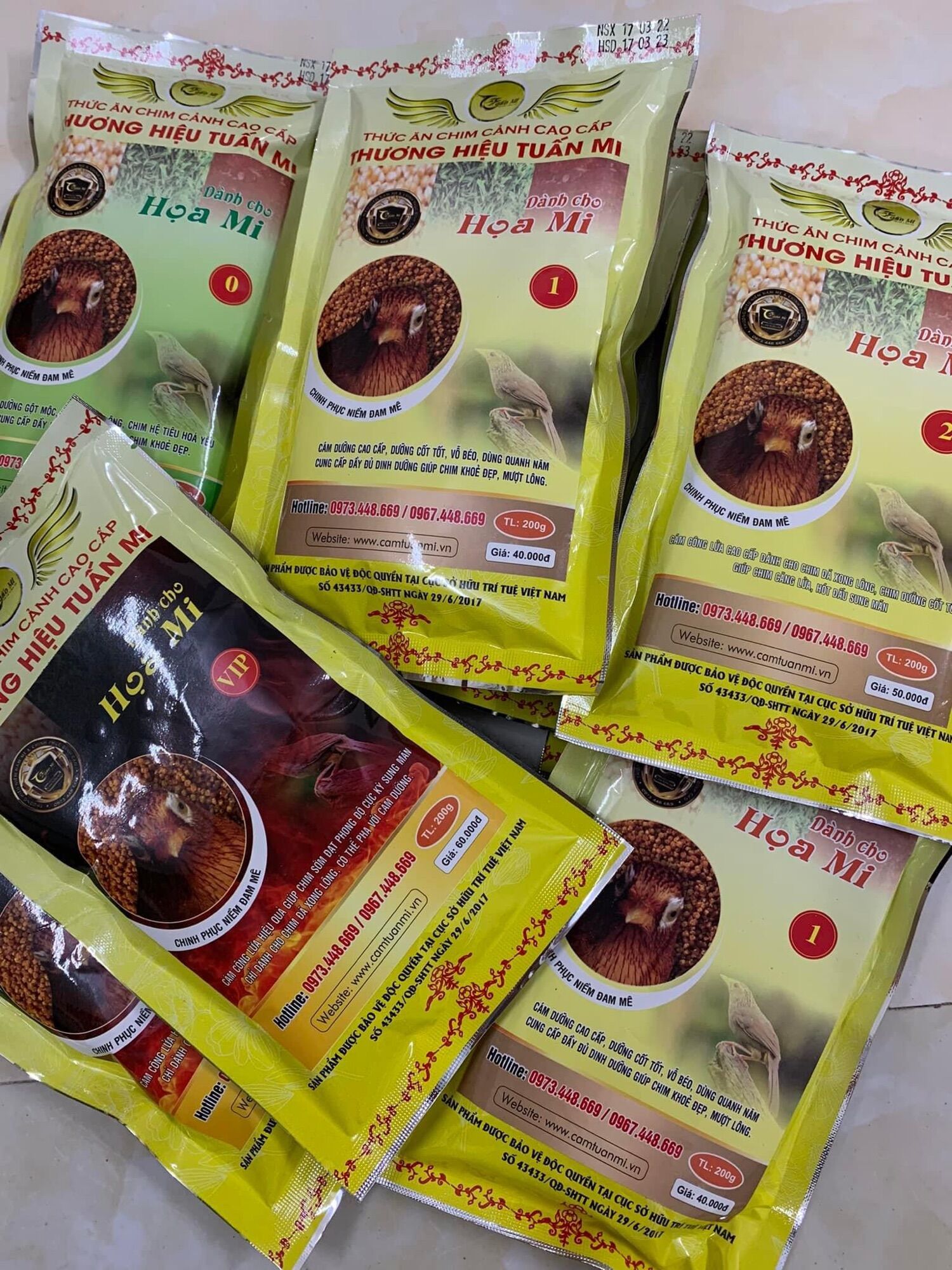 Combo Cám Họa Mi số 1 & 2 (400g)