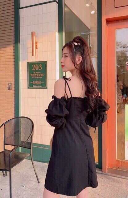 Đầm trễ vai tiểu thư xinh xắn BG