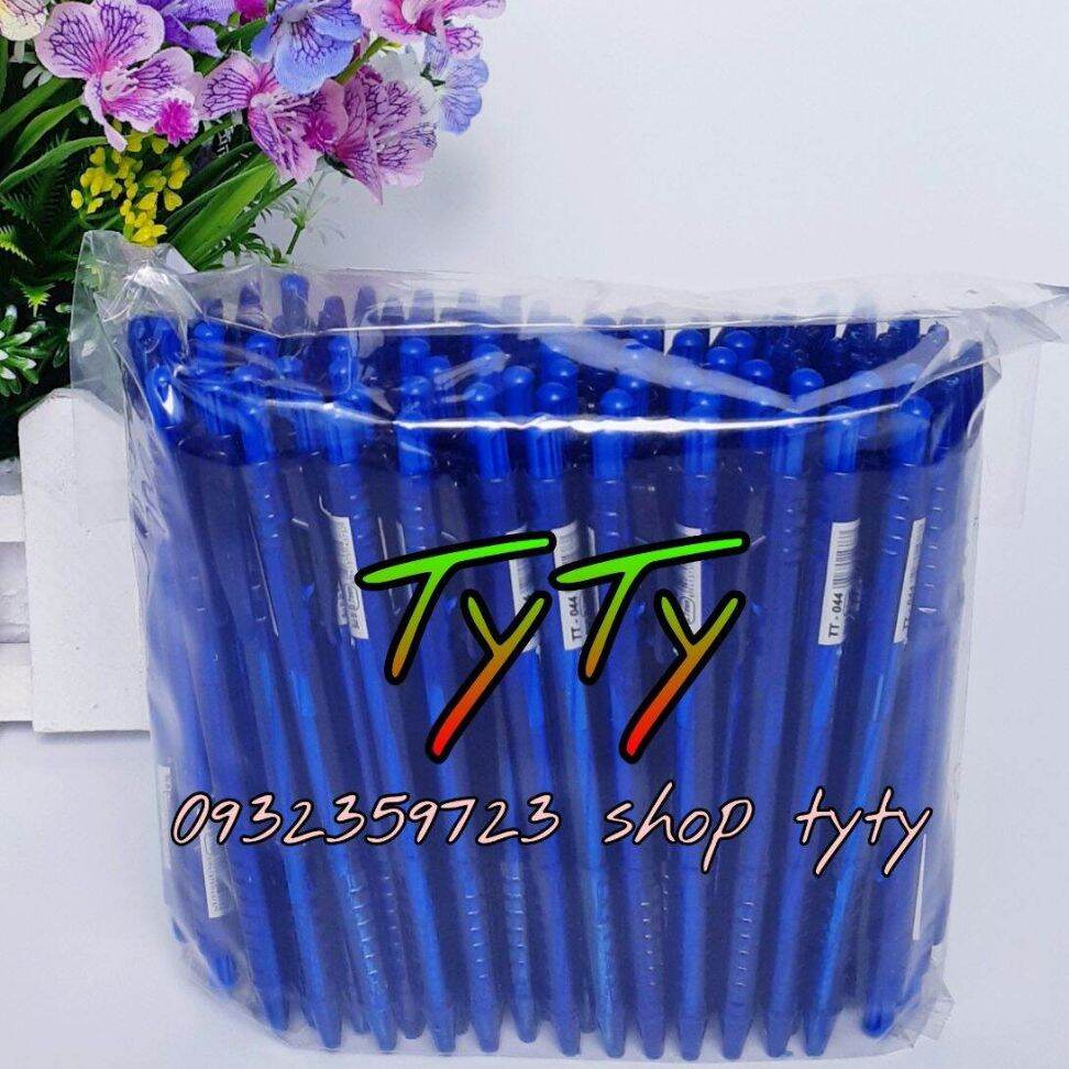 1 bịch 100 cây viết bi xanh 0.7mm chính hãng tân thành mực đều, đẹp, rẻ