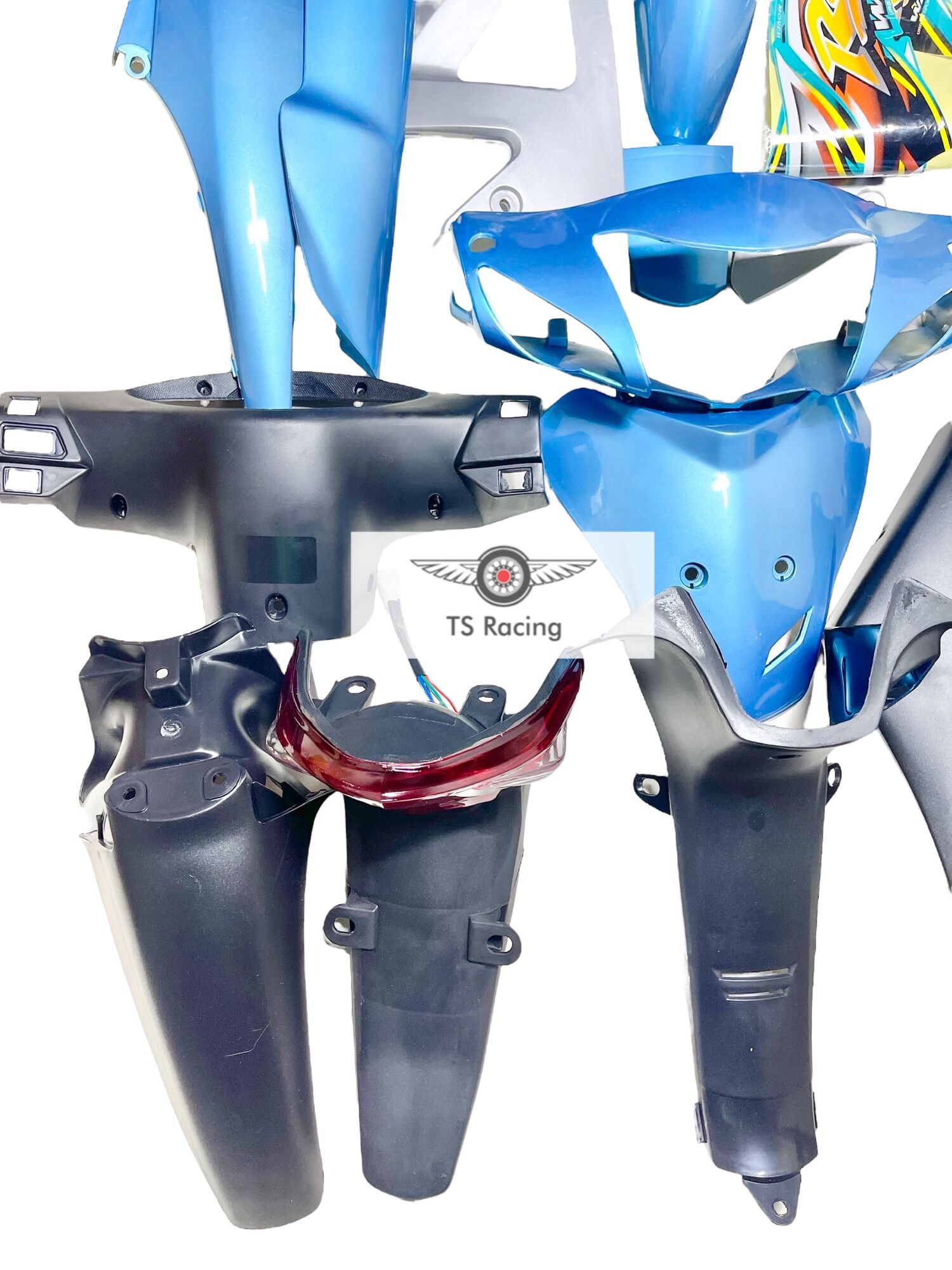 Dàn áo wave rs xanh dương - tặng team 3 lớp