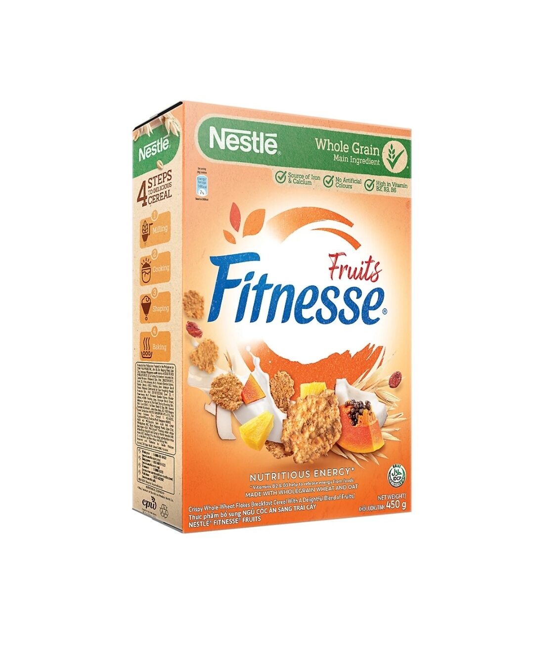 Hộp 450g ngũ cốc ăn sáng nestle trái cây fitnesse fruits