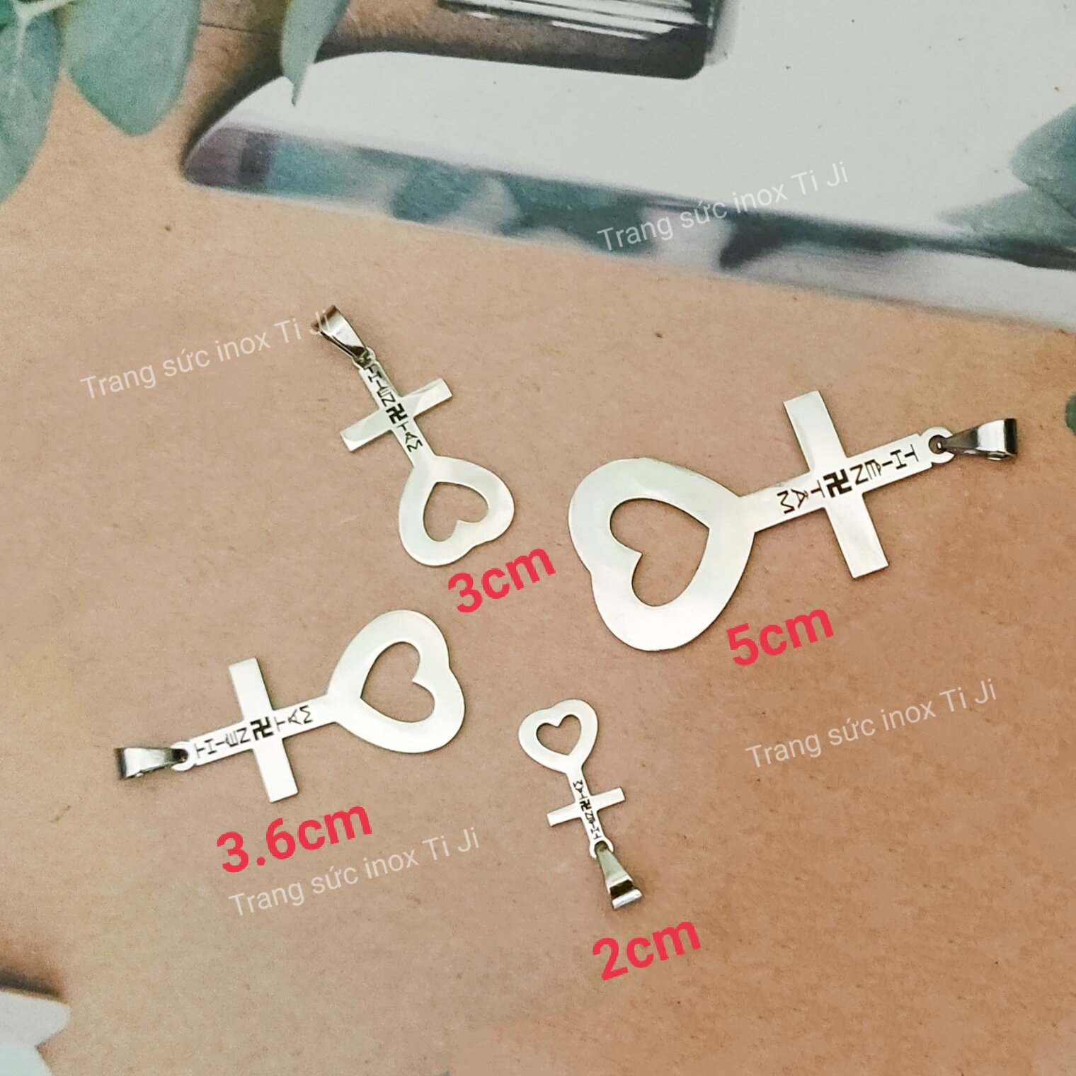 Mặt dây chuyền inox Thiên Tâm Đạo