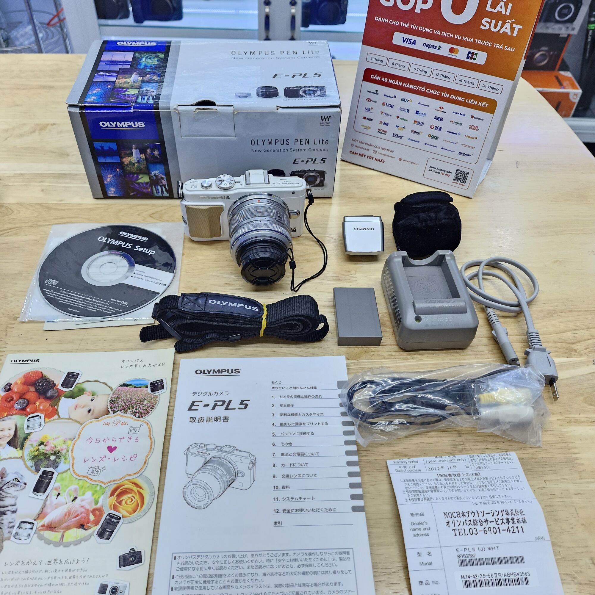 MÁY ẢNH OLYMPUS E-PL5 ĐẸP 99% FULLBOX CÓ TIẾNGVIỆT ống kính Kit 14 42 ED R, OLYMPUS EPL5.