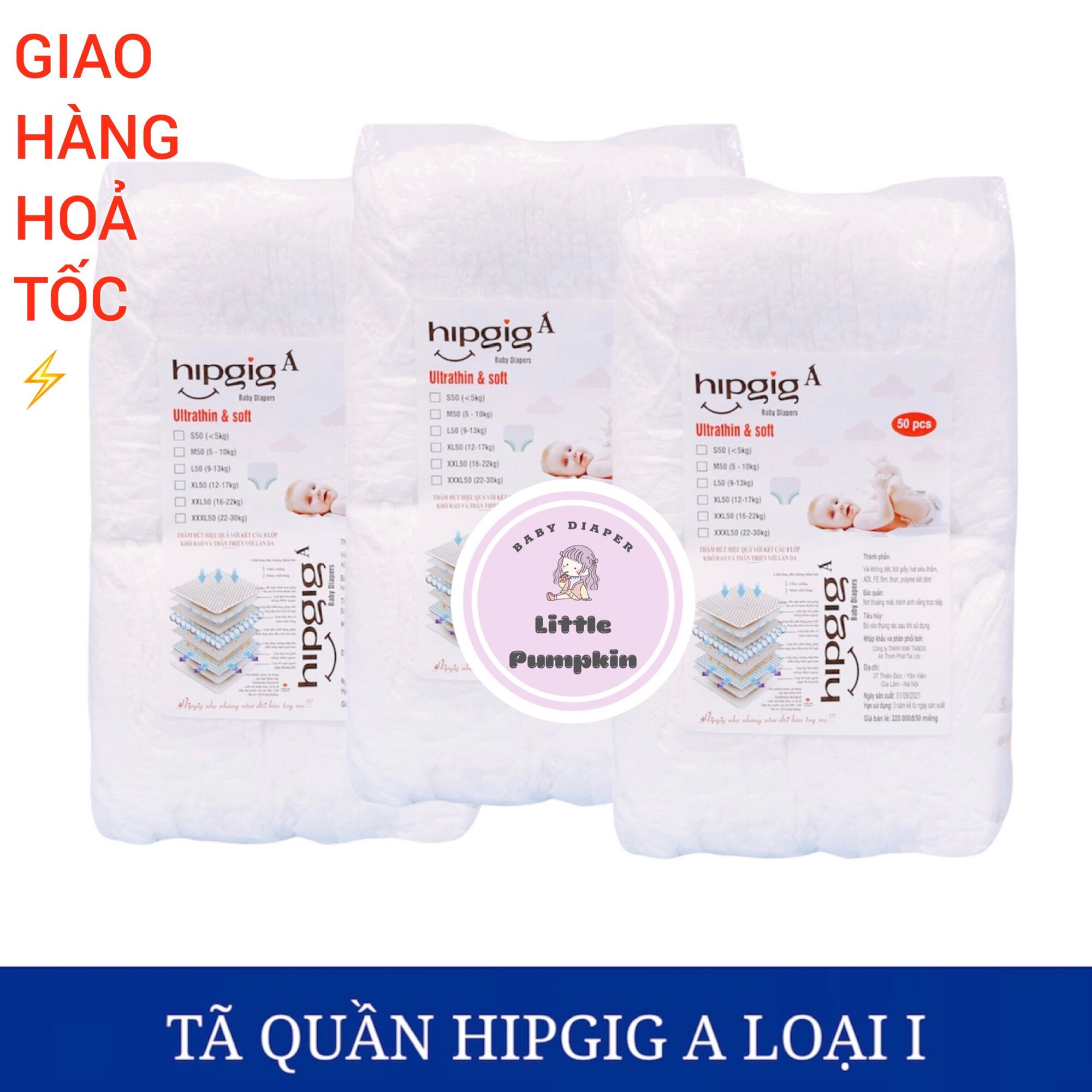 Bỉm quần/tã quần hipgig a loại 1 đủ size