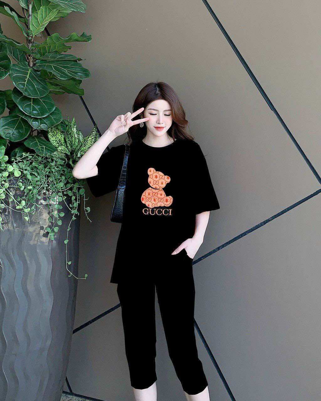 Sét bộ lửng cotton thêu cao cấp