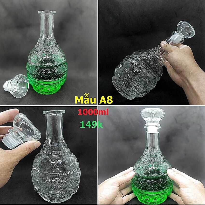 Chai Thủy Tinh Mẫu Bầu 920ml Cao Cấp.