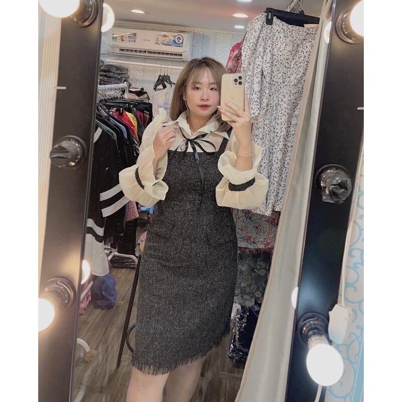 (Shop bigsize nữ 50kg - 90kg) ĐẦM TAY DÀI BIGSIZE 60-90kg (có size)