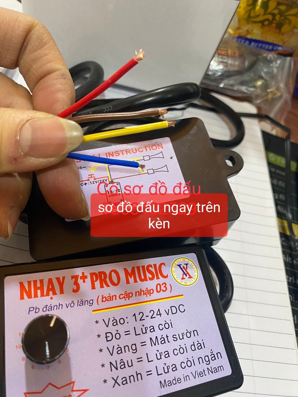 Nhại kèn 3pr 12 tiếng, 8 tiếng,,chỉnh nhanh chậm đánh vô lăng bảo hành 3 tháng