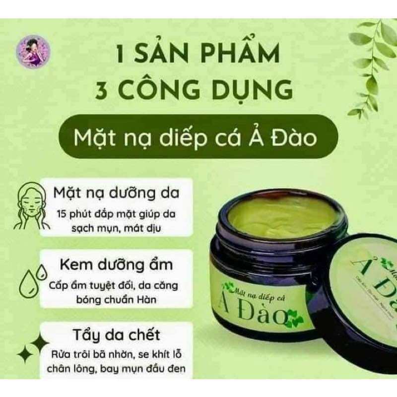 Mặt nạ diếp cá Ả Đào Mộc Nhan Natural ngăn ngừa mụn nám,tàn nhang 50gr