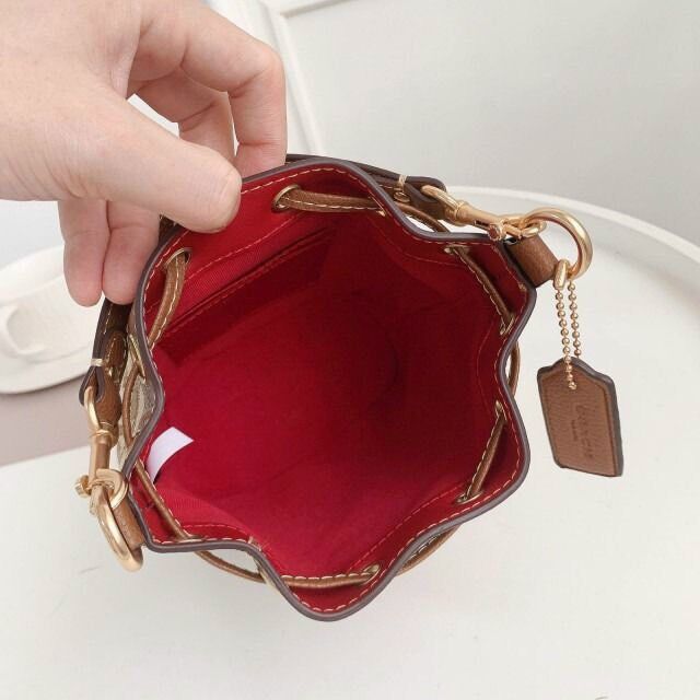 Túi C0ACH Mini Bucket Da Thật siêu xinh