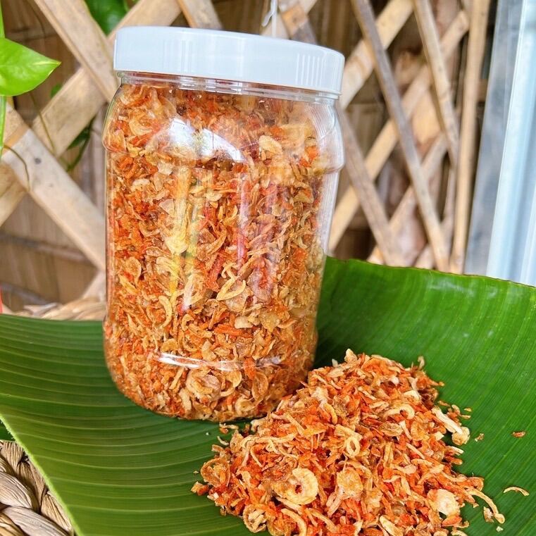 COMBO RUỐC LỚN - 500gr bánh tráng phơi sương + 500Gr ruốc muối hành phi tặng 2 gói bơ