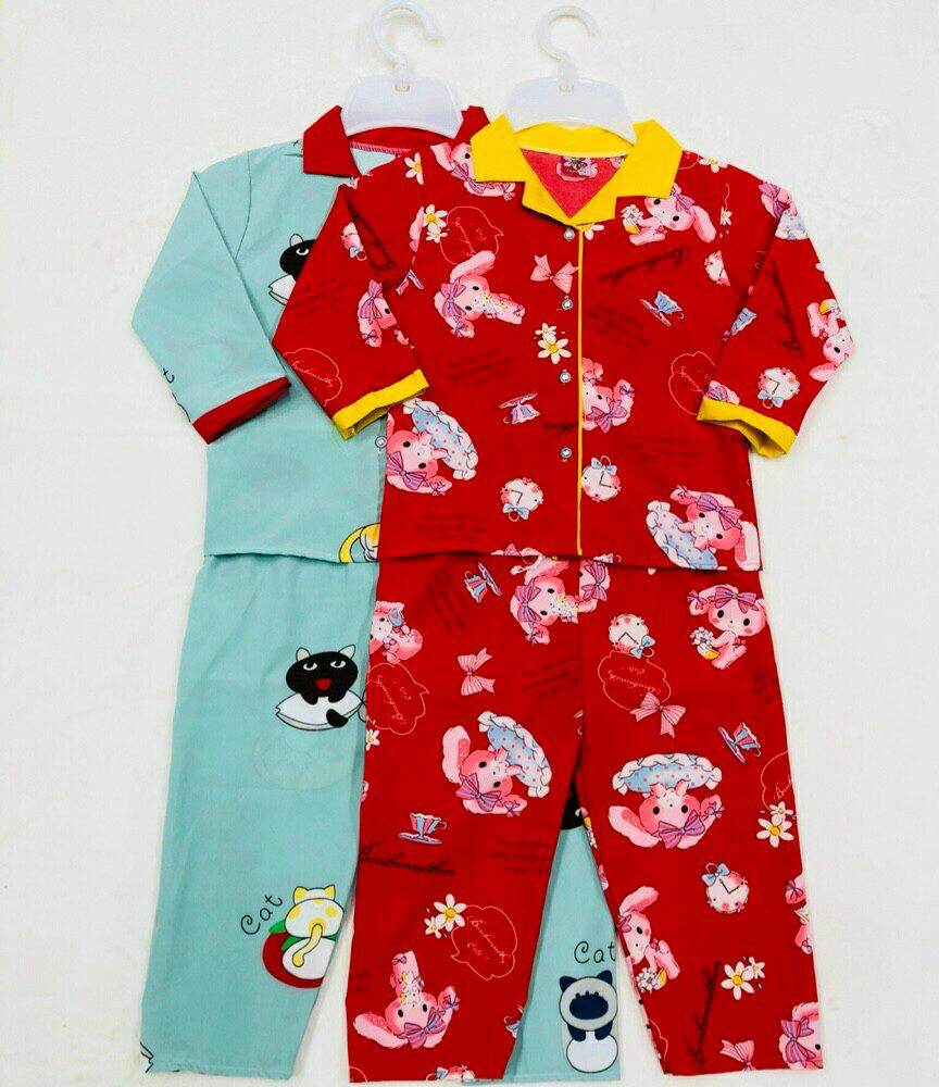 HCMĐồ bộ pijama cho bé gái - Đồ bộ quần dài mặc ngủ cho bé gái - M02
