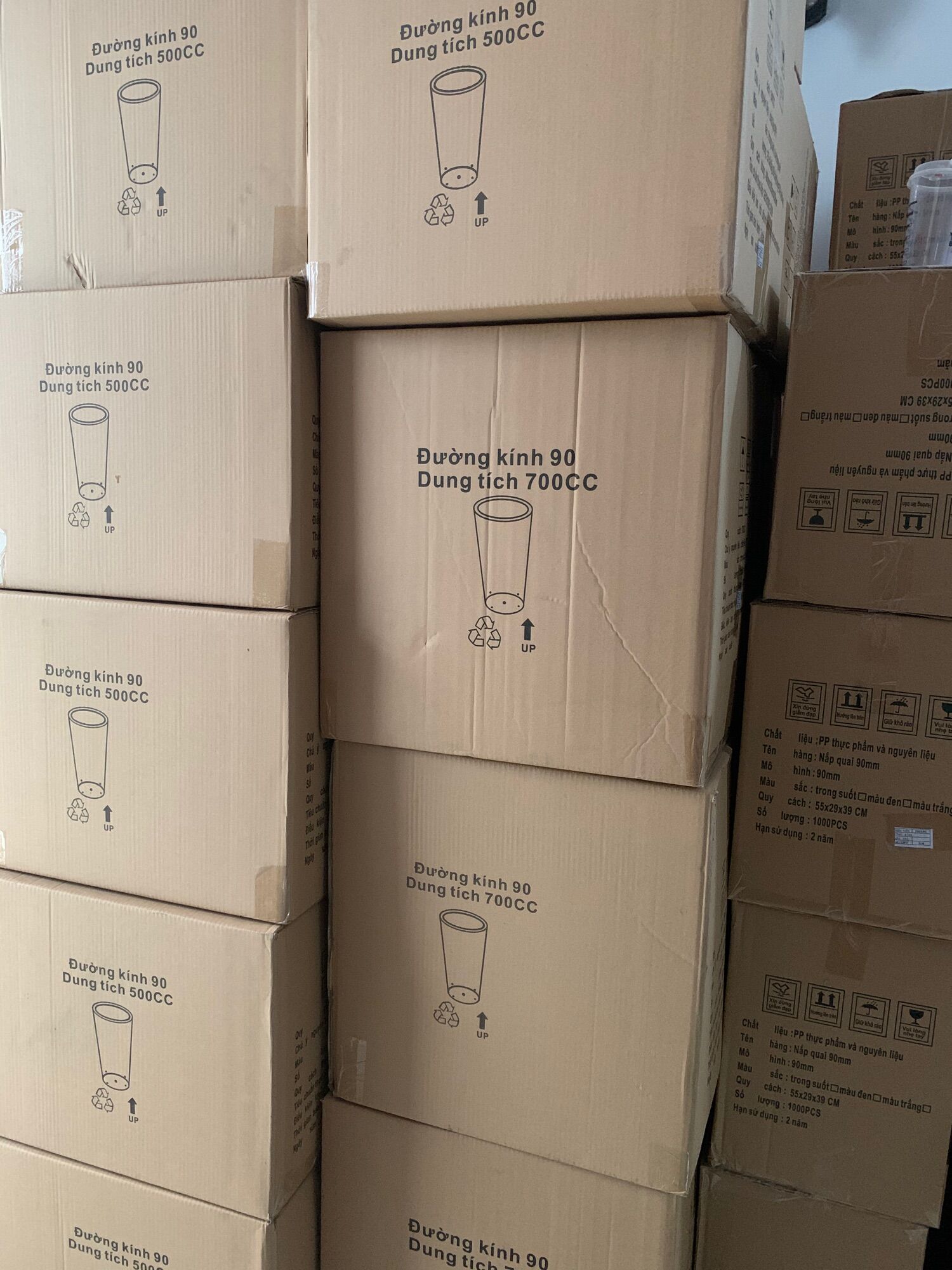 Ly nhựa PP cứng 500ml ( 25 ly / dây ) - PP Hard Cup 500ml