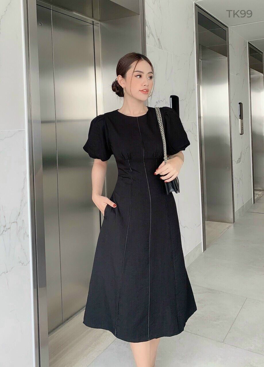 ĐẦM 3 VIỀN SỌC PHOM DÀI