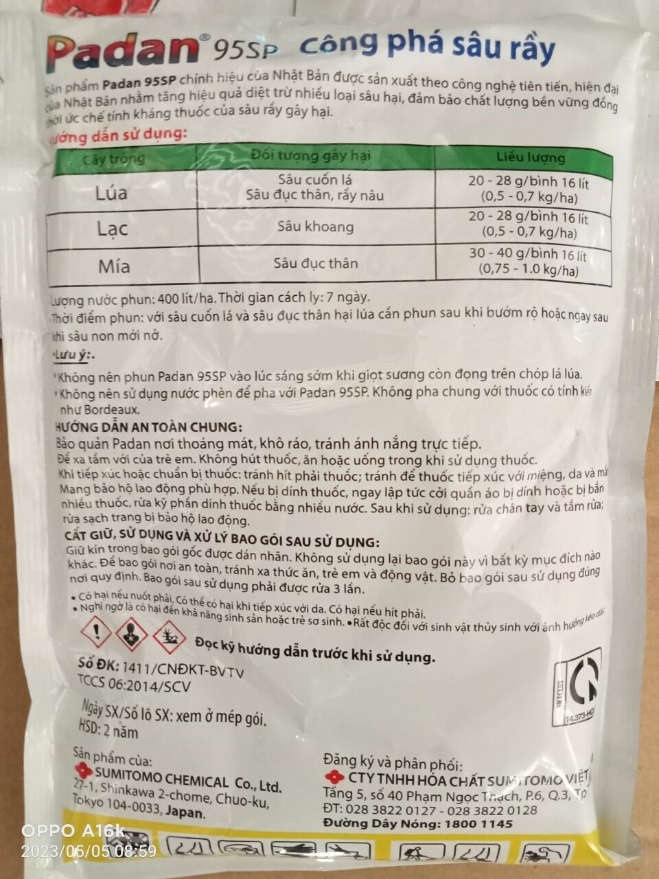 thuốc trừ sâu Padan 95SP công phá sâu rầy