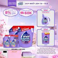 [Tặng túi 1kg2] Combo 2 Túi Nước Giặt Xả MaxKleen Hương Huyền Diệu 3.8kg