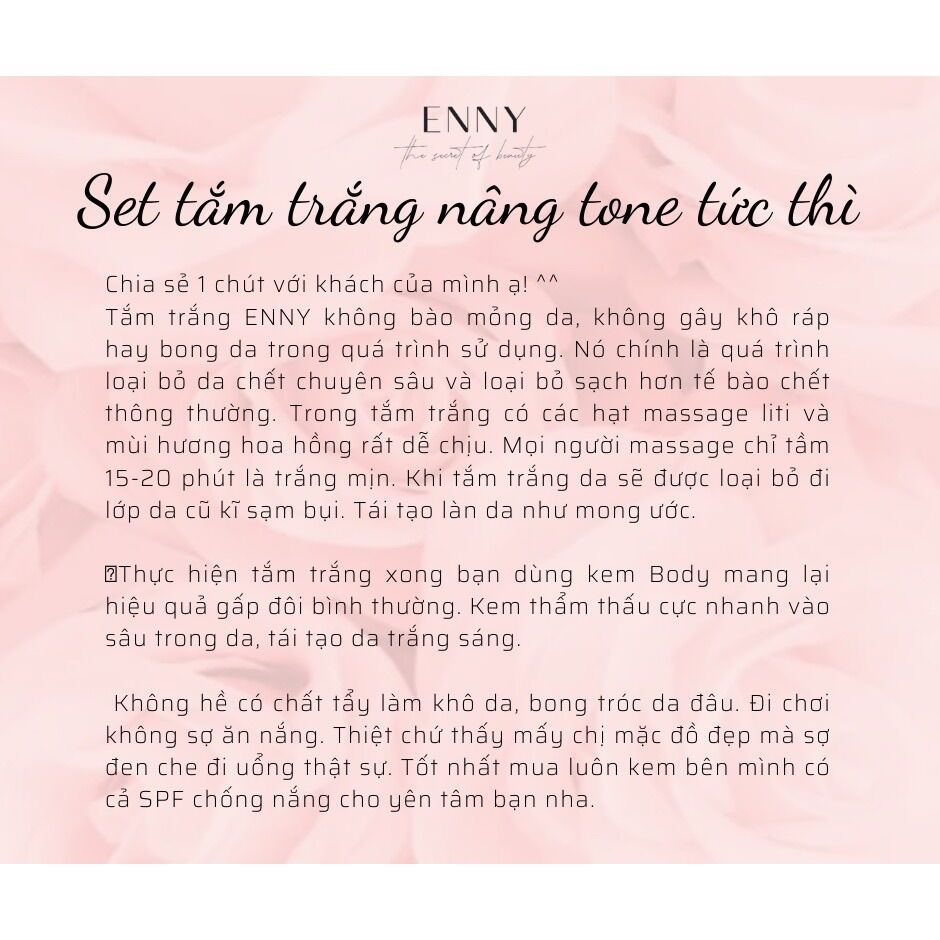 Sét Tắm Trắng Enny
