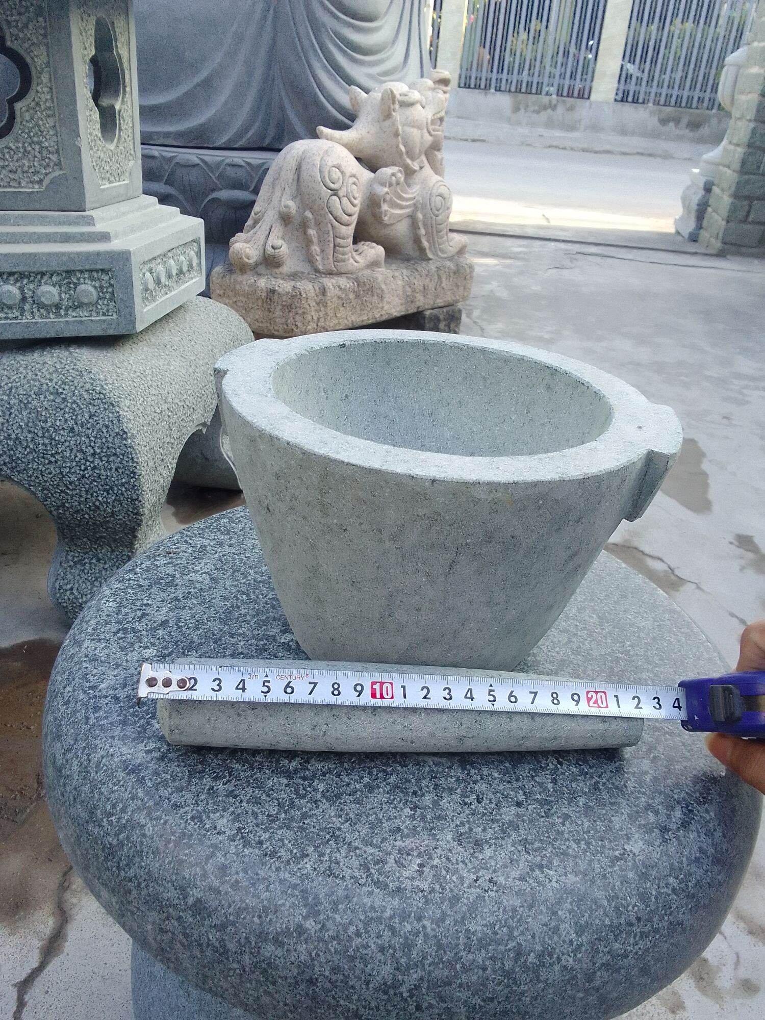 cối và chày đá kích thước 21cm