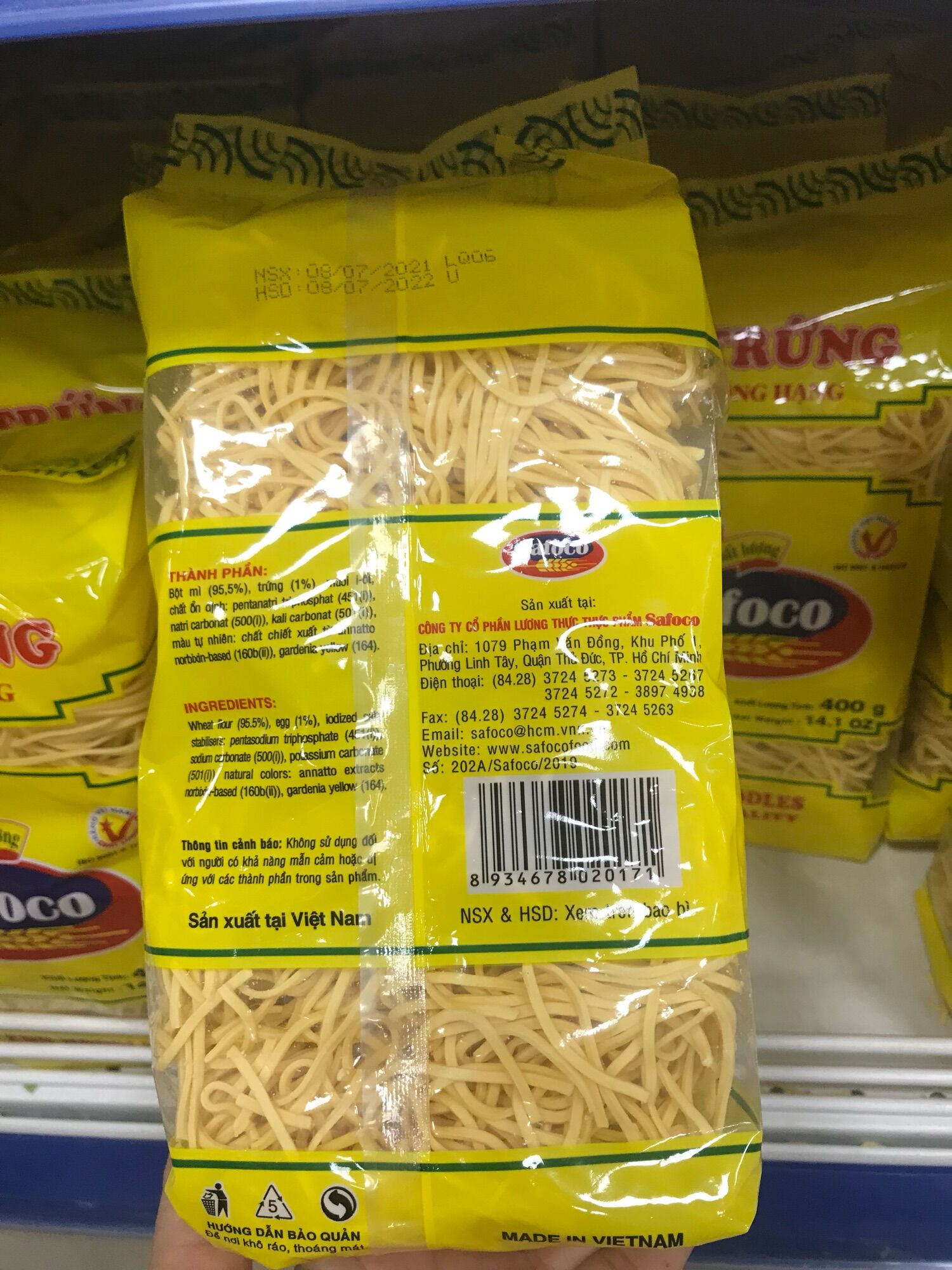 mì trứng thượng hạng Safoco-400gr