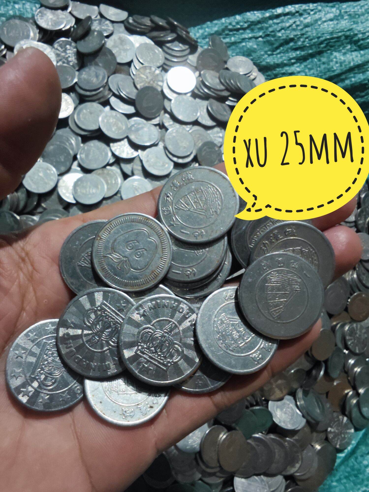 Xu thẻ game 25mm cũ đã sử dụng