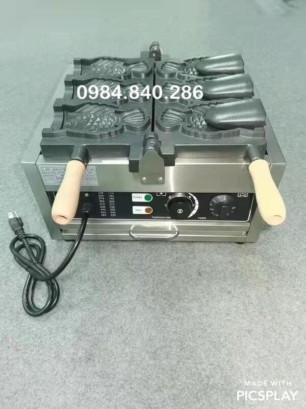 Máy làm bánh cá đựng kem 3 con