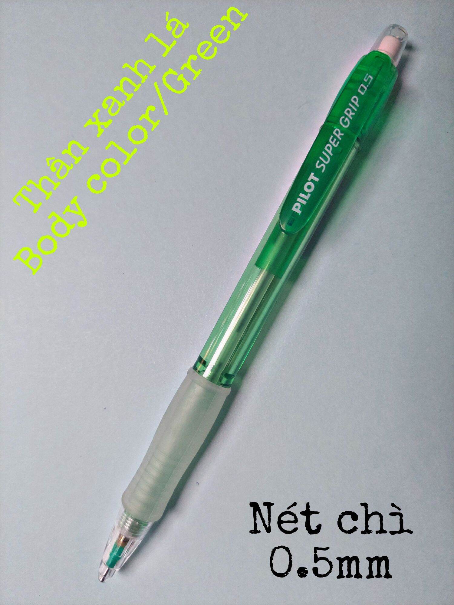 Bút chì bấm cao cấp Pilot H-185-2B (Super Grip/0.5m) . Made in Japan