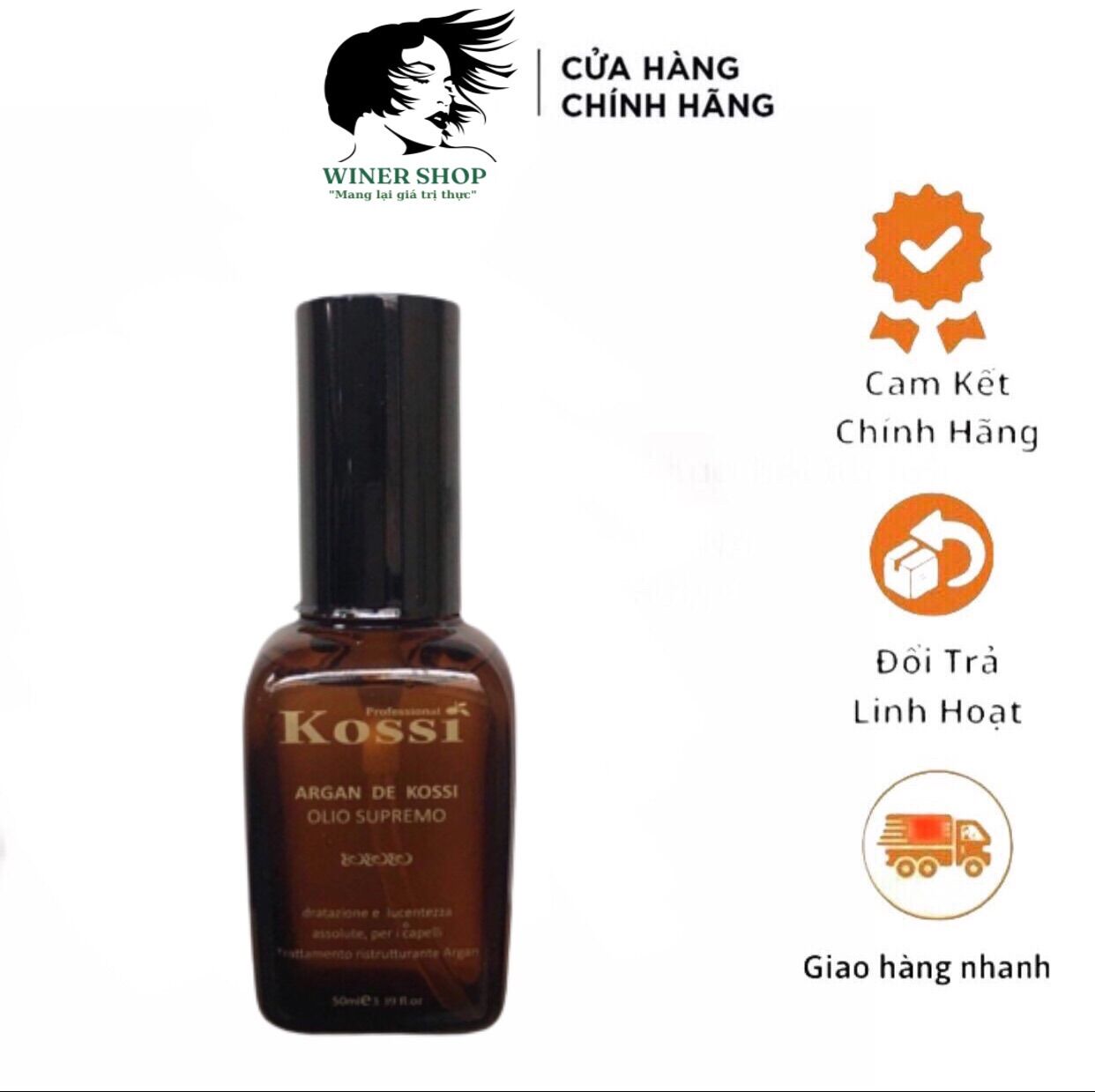 Tinh dầu dưỡng tóc phục hồi tóc hư tổn KOSSI Oil dung tích 50ml