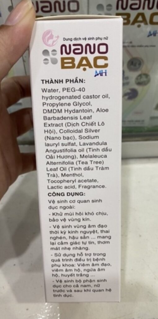 DUNG DỊCH VỆ SINH PHỤ NỮ NANO BẠC 100ML