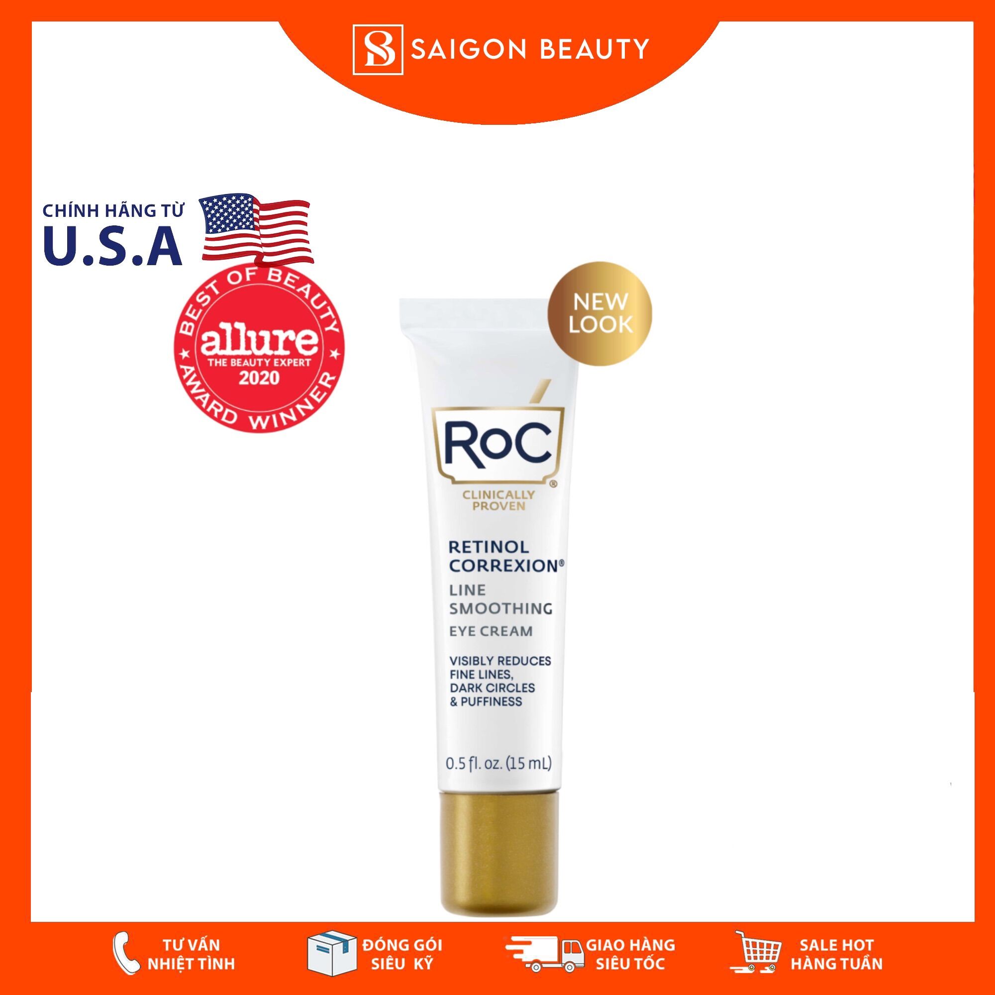 Kem Dưỡng Mắt RoC Retinol Correxion Eye Cream (15ml)