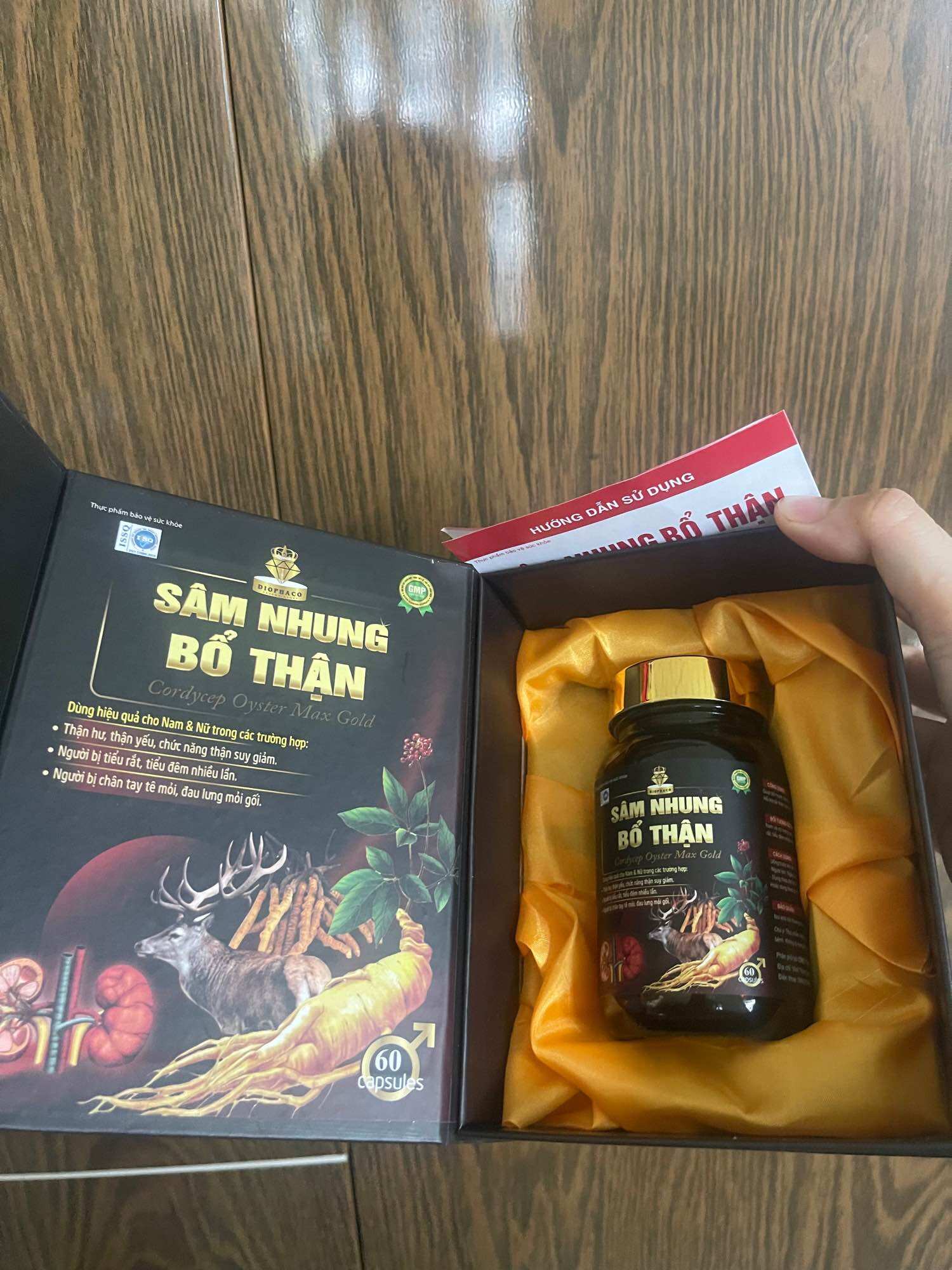 SÂM NHUNG BỔ THẬN hộp 60 viên dùng cho người thận suy nhược-đau lưng mỏi gối-sinh lý không khoẻ…