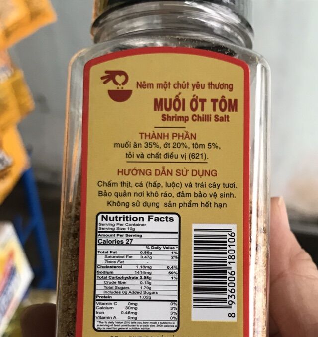 Muối ớt tôm  BẢO NGỌC 125g