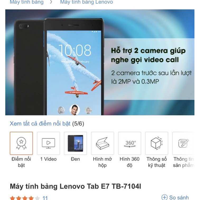 Bao da lenovo Tab E7 TB 7104L thời trang