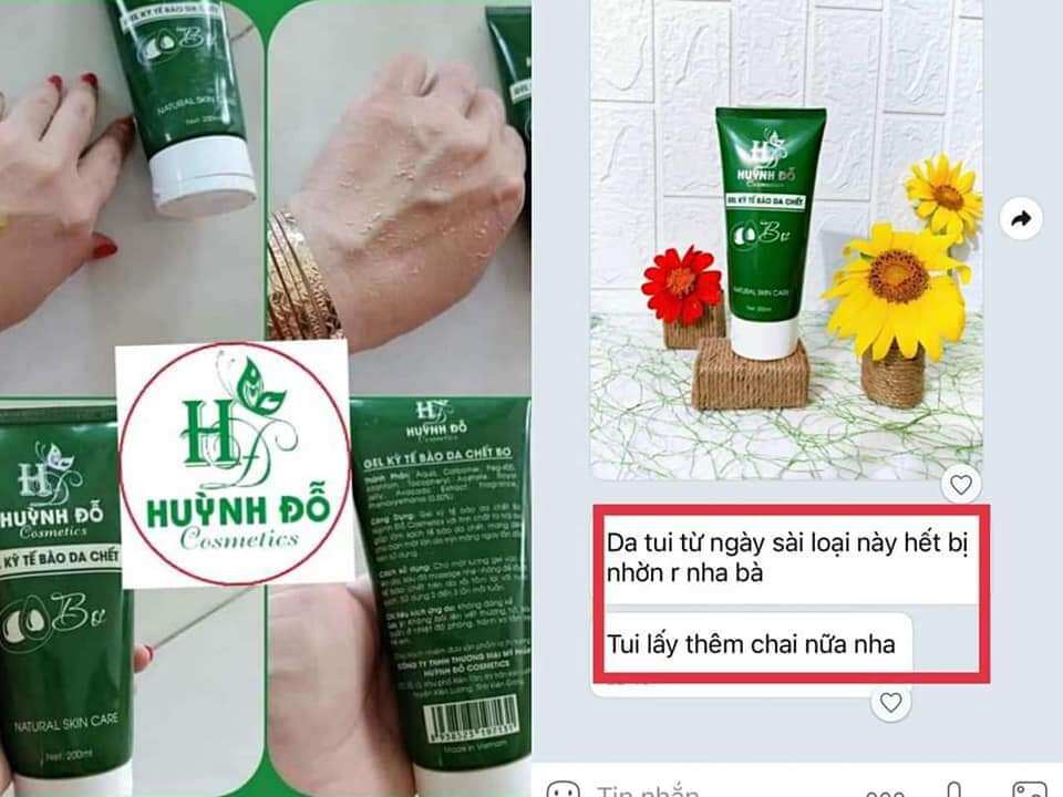 gel tẩy tế bào da chết bơ huỳnh đỗ
