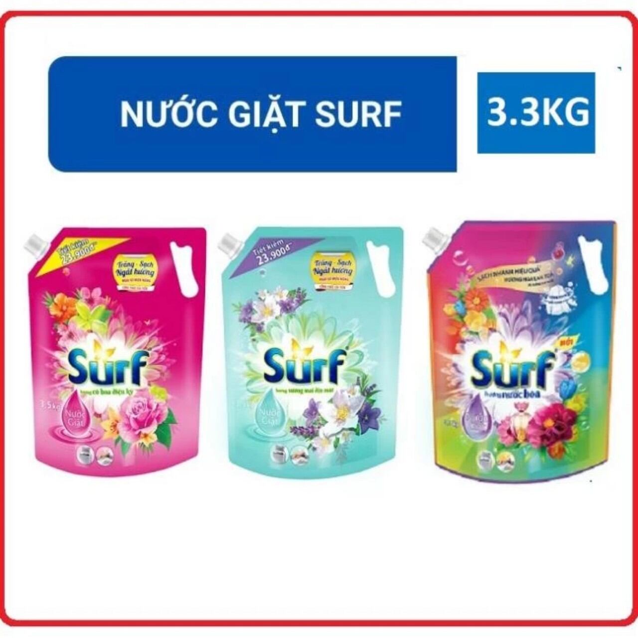 Nước giặt Surf hương nước xả vải 3,3kg