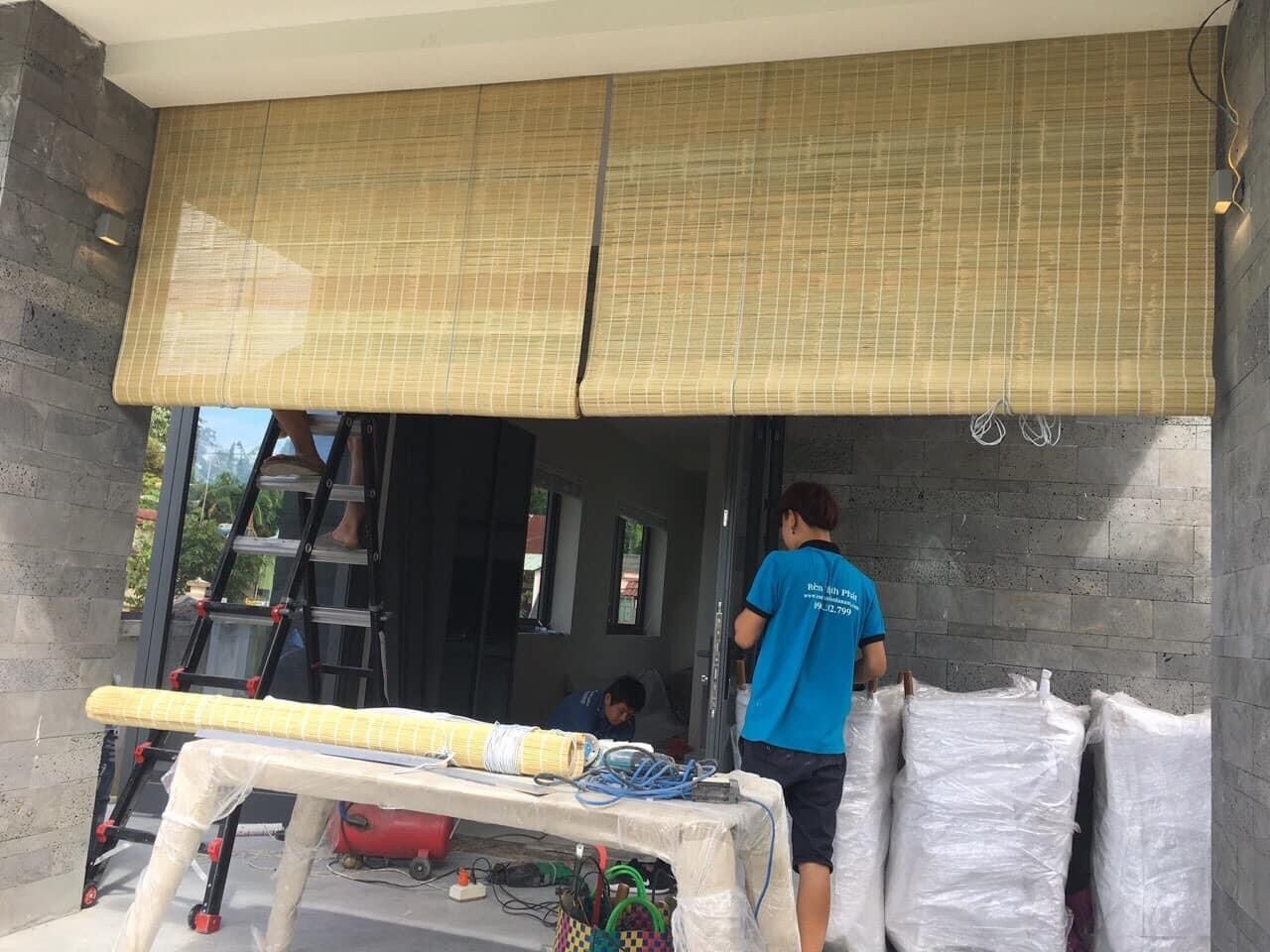 Rèm sáo rèm cuốn tre trúc che nắng cửa sổ. Mành tre trúc che nắng trúc cật trắng tự nhiên. (Làm mọi kích thước)