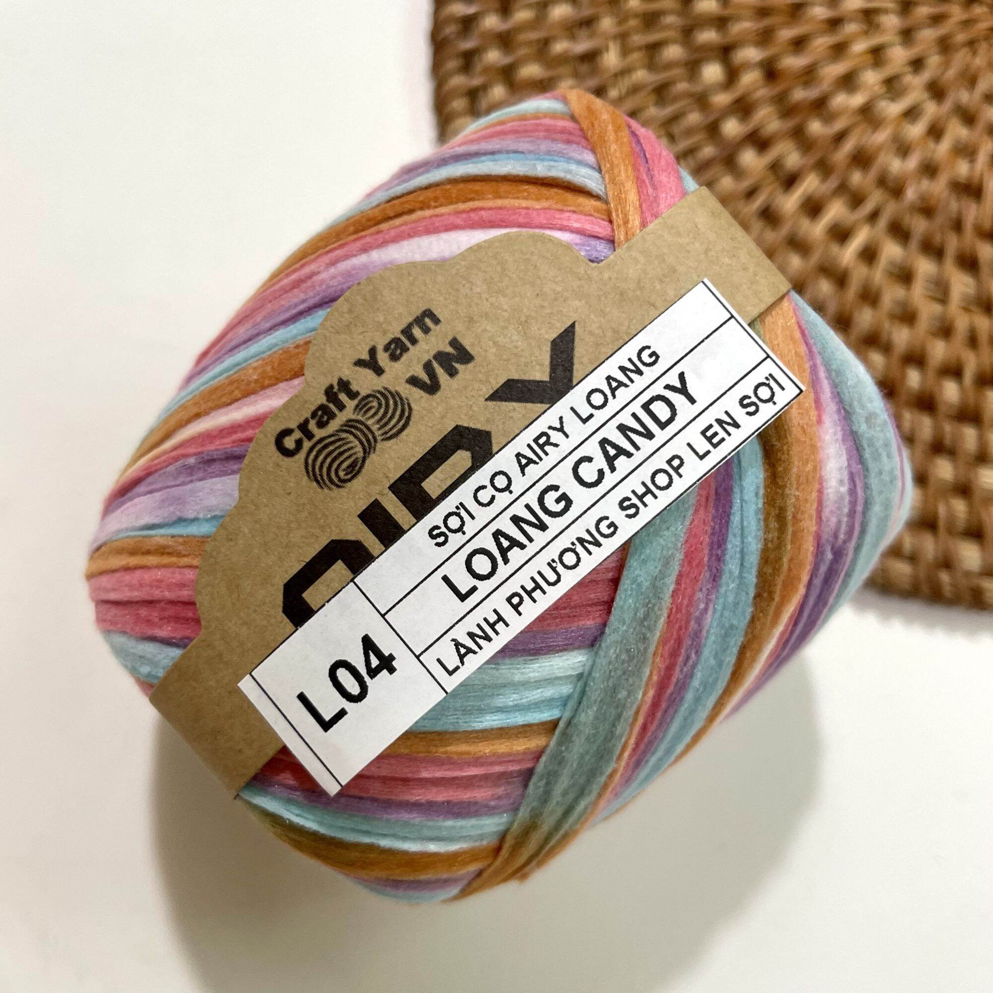 Sợi cọ airy màu loang đan móc mùa hè