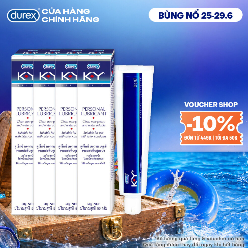 Combo 4 Gel bôi trơn Durex K-Y Jelly 50g ( KY Jelly)