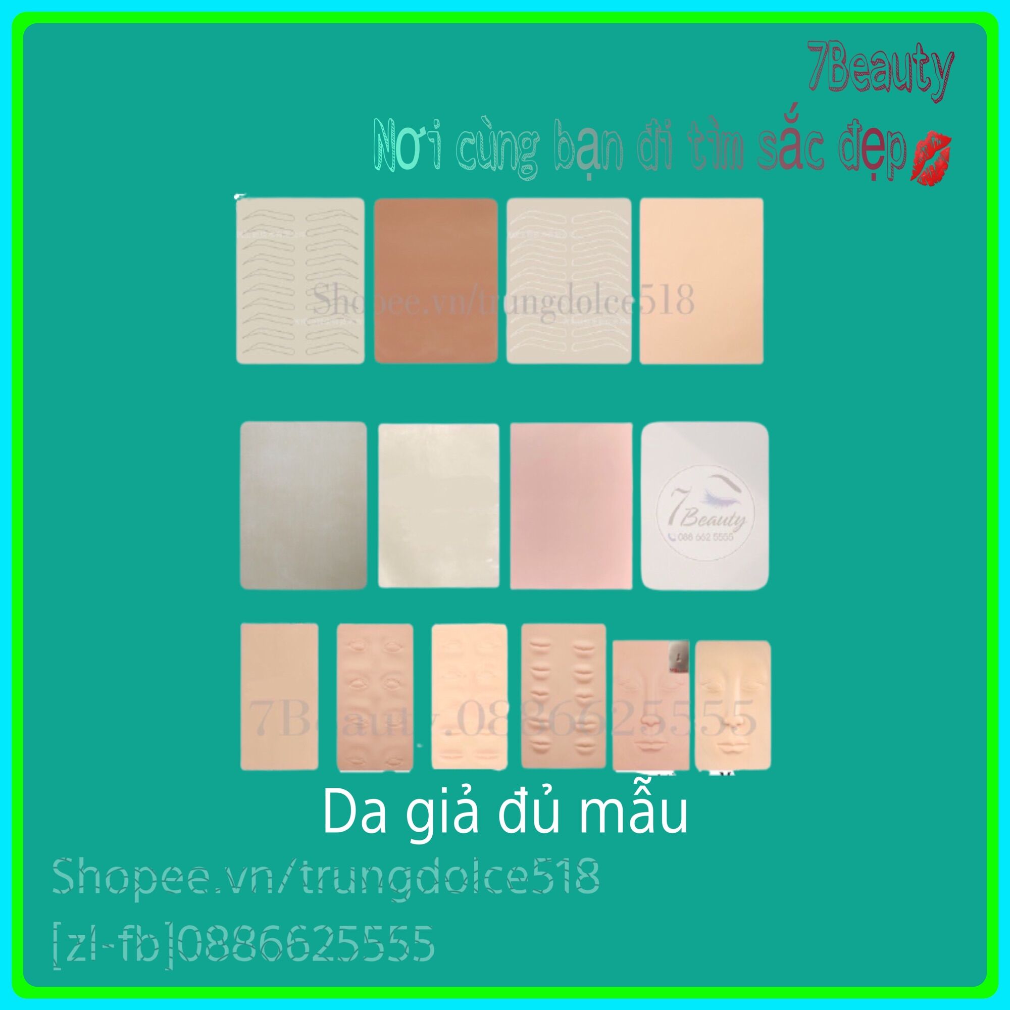 Da giả tập phun xăm thẩm mỹ