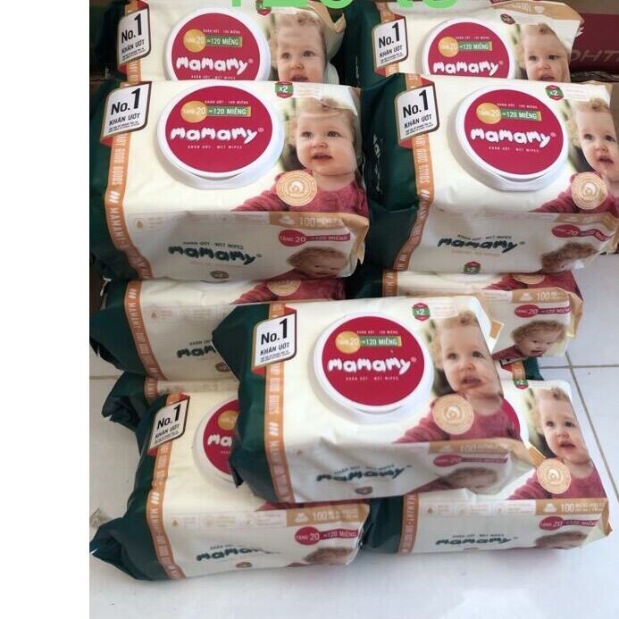 Combo 10 gói khăn giấy ướt Mamamy 100 tờ. date mới. Hàng chính hãng.