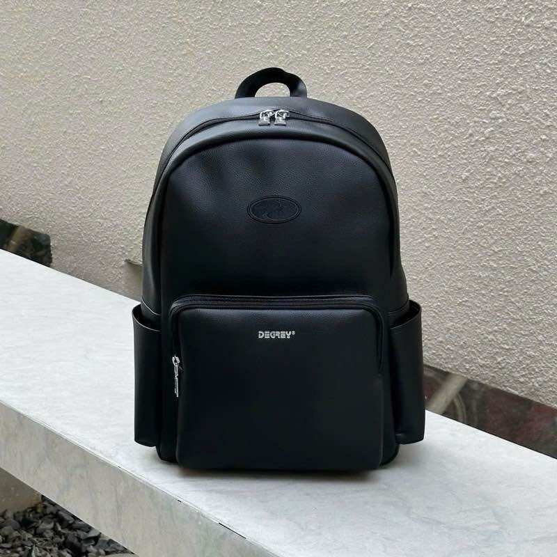 Balo DG Leather Basic Backpack Chất Da Simili Cao Cấp Chống Nước Cặp Da Đi Học Màu Đen Thời Trang Balo 2810 Shop