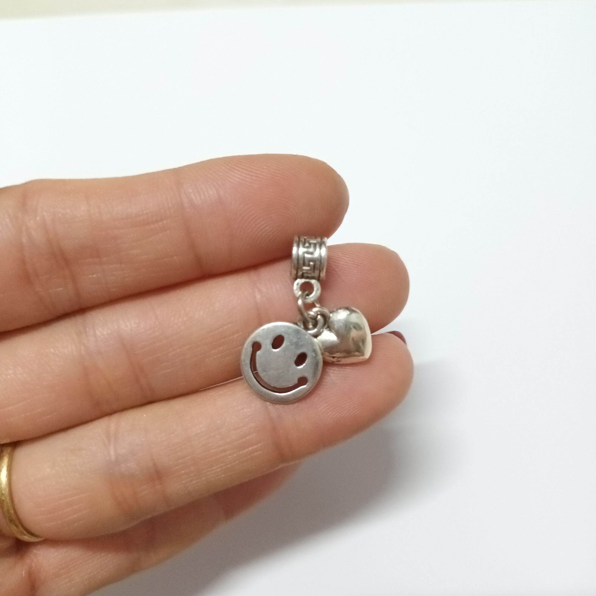 Charm Mở Cửa Trái Tim bạc thái ống lùa chặn vòng