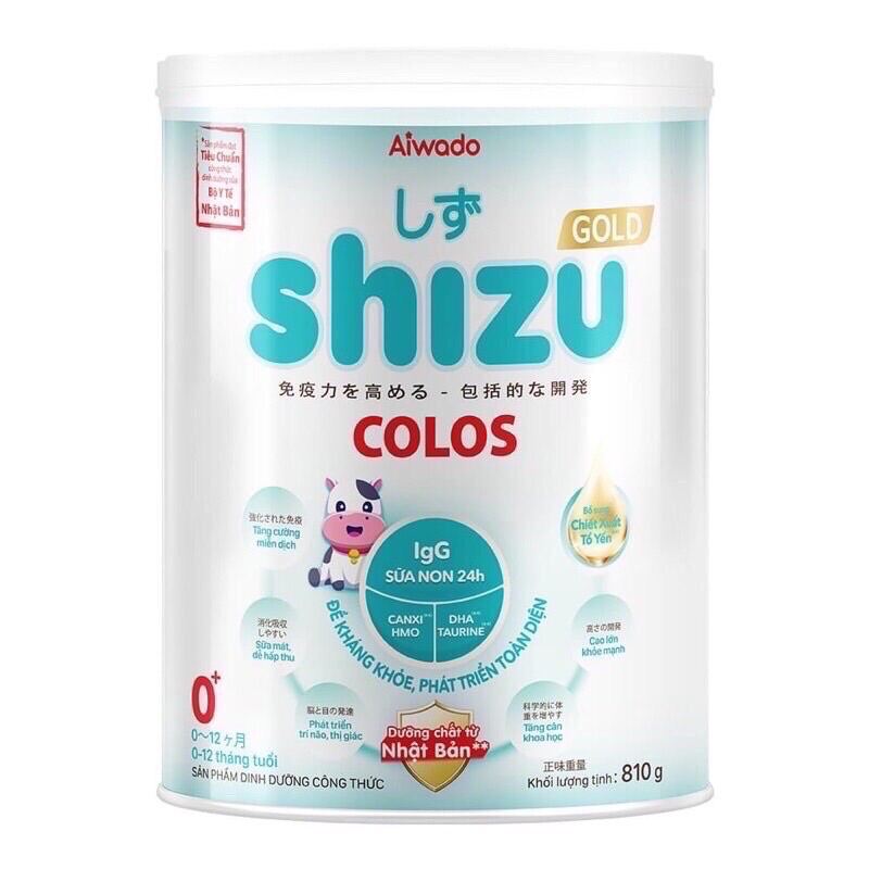 COMBO 2 lon sữa Shizu colos 0+, 1+. 810g lon