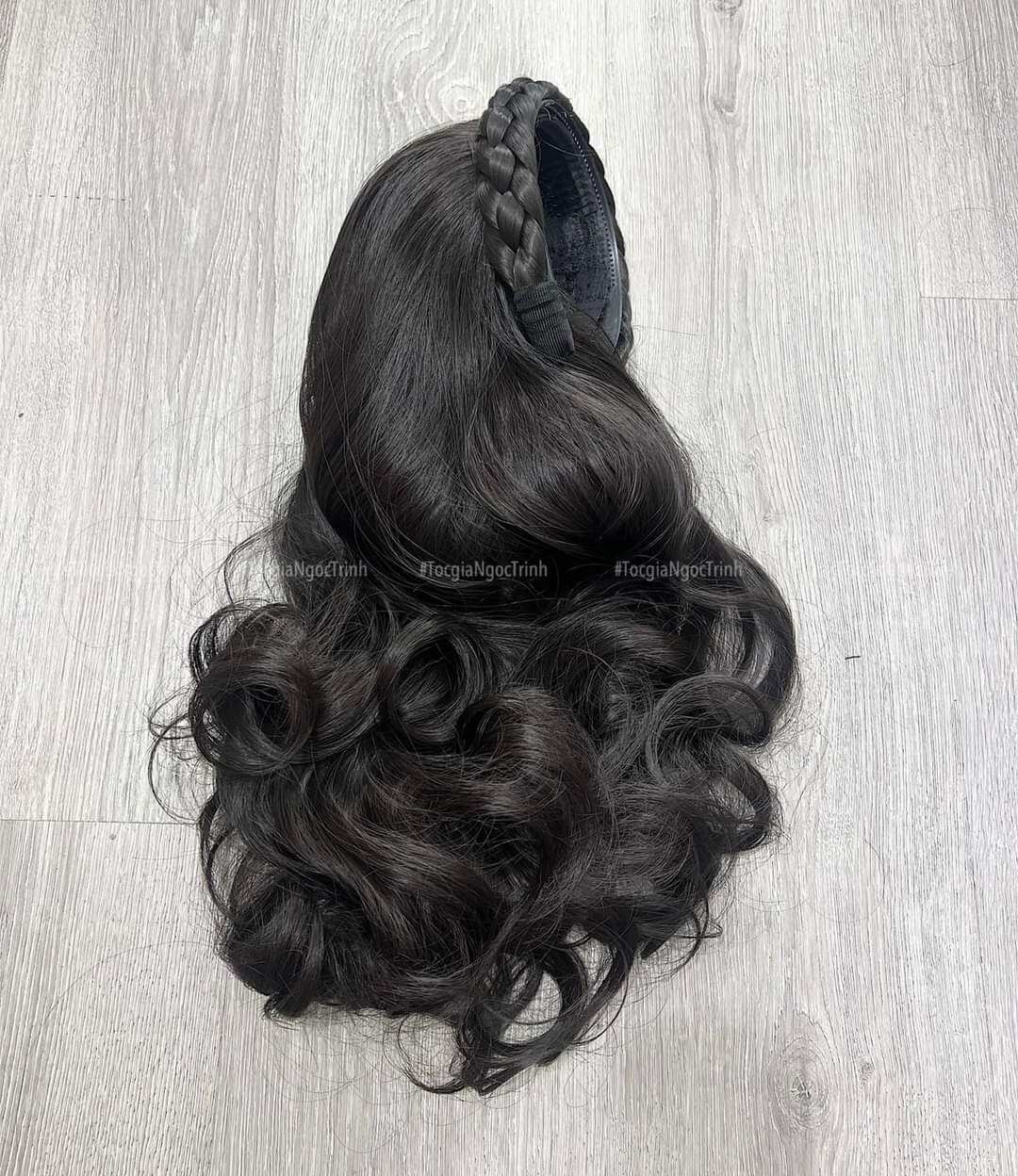 Half-Head Wig with Hair Clips Attached