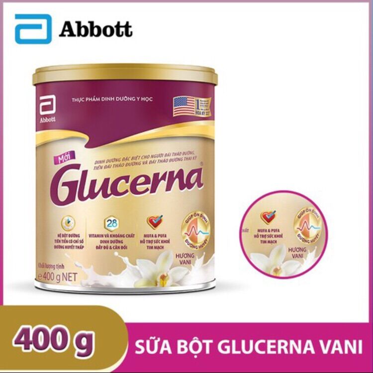 Sữa bột glucerna vani 380g