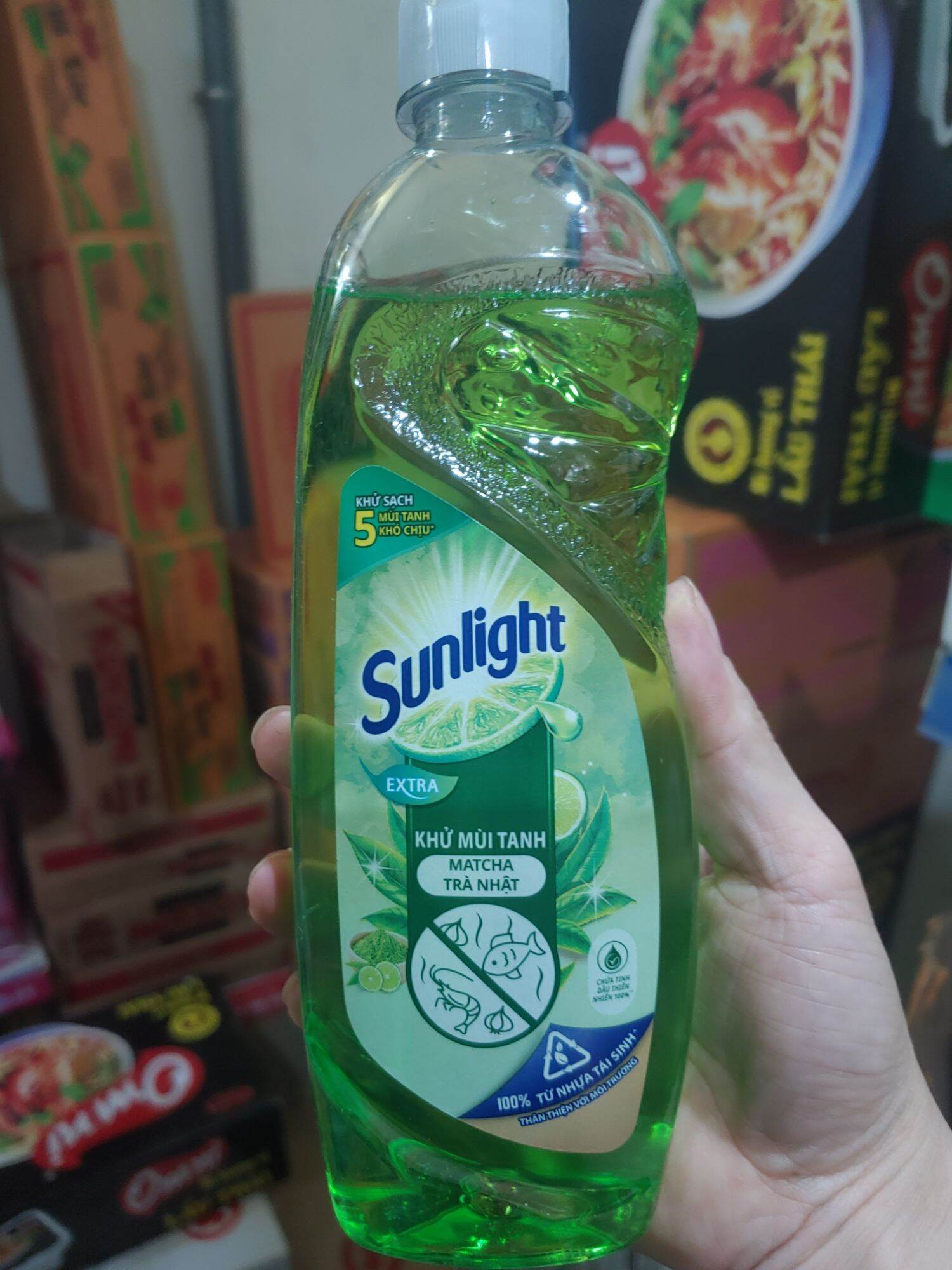Nước rửa chén Sunlight trà xanh 750g