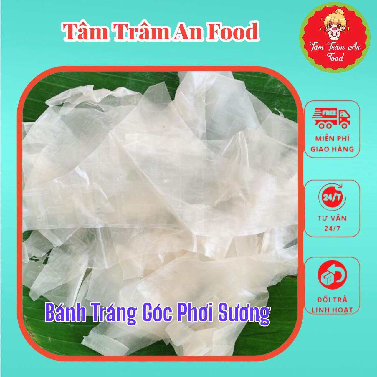 Bánh tráng rìa phơi sương 500g Bánh dẻo  ngon Không hóa chất Không chất bảo quản