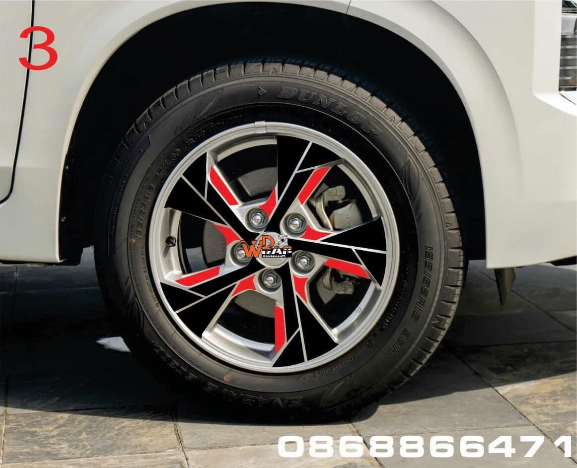 Decal dán mâm Xpander eco 2022(bộ 5bánh)