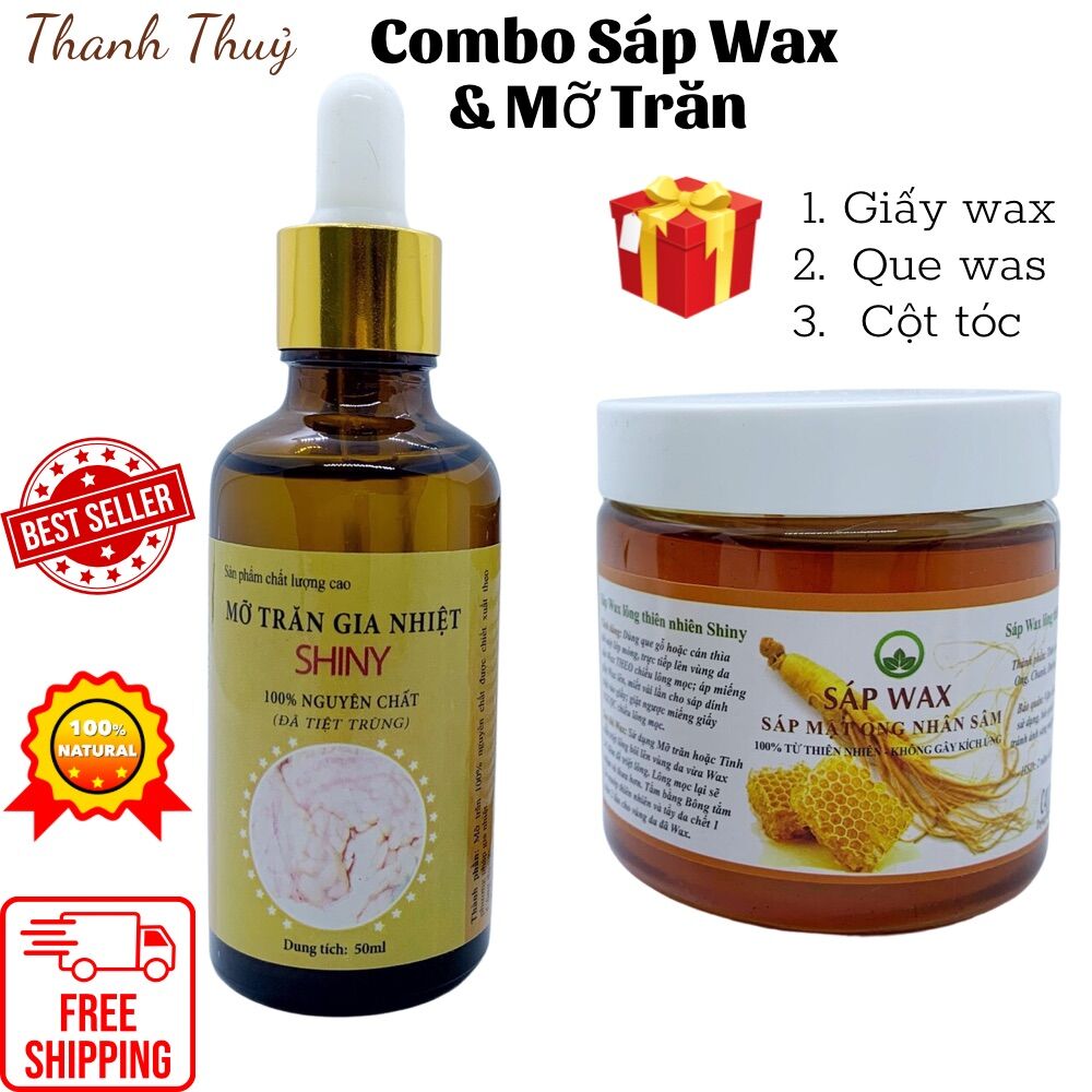 COMBO Sáp Wax Lông Lạnh(Nhân Sâm Shiny Handmade)