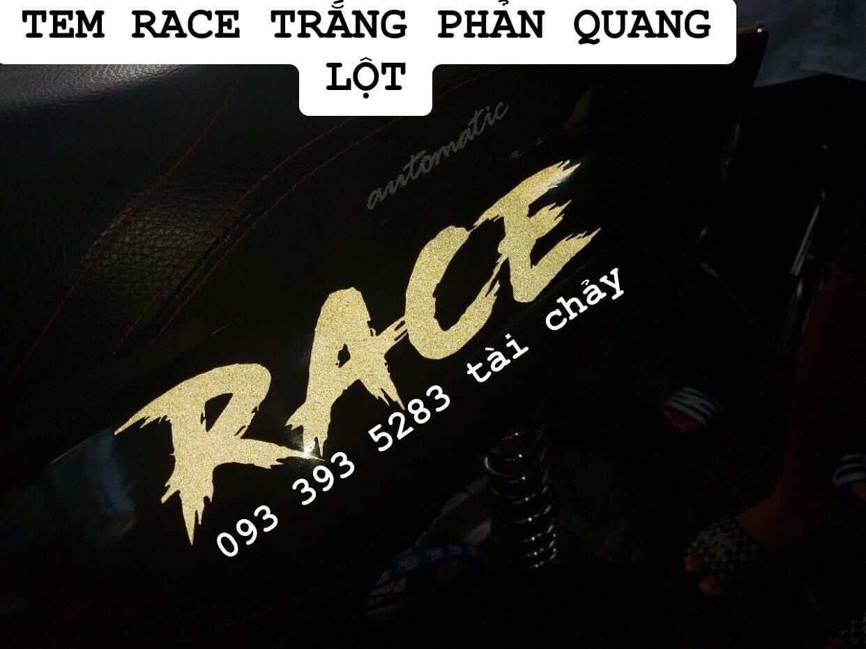[ 1 MIẾNG ] TEM RACE DÁN ỐP SƯỜN PHẢN QUANG LỘT ĐƯỢC